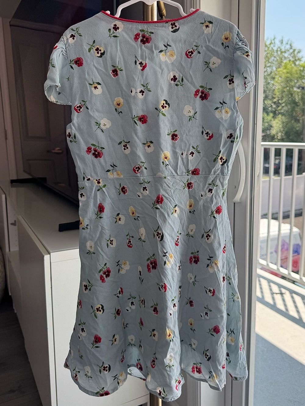 Gap x DÔEN Kids Floral Dress Dublin Blue Flutter Sleeve Size | Large - Picture 7 of 7